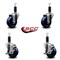 Service Caster 3.5'' Solid Poly Wheel Swivel 1-1/8'' Expanding Stem Caster Set 2 Brakes, 4PK SCC-EX20S3514-SPUS-2-TLB-2-118 - alternate 3